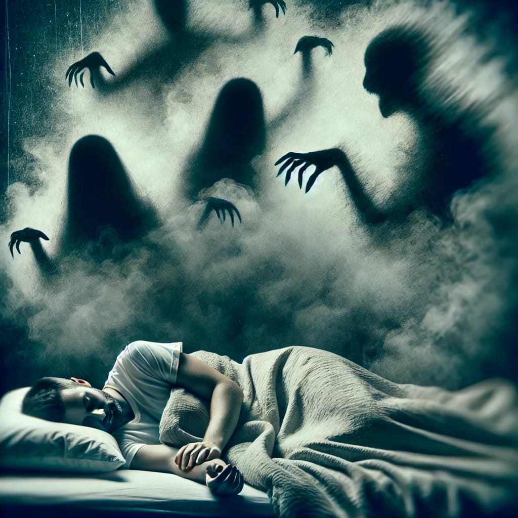 Sleep paralysis - when you hallucinate about demons.