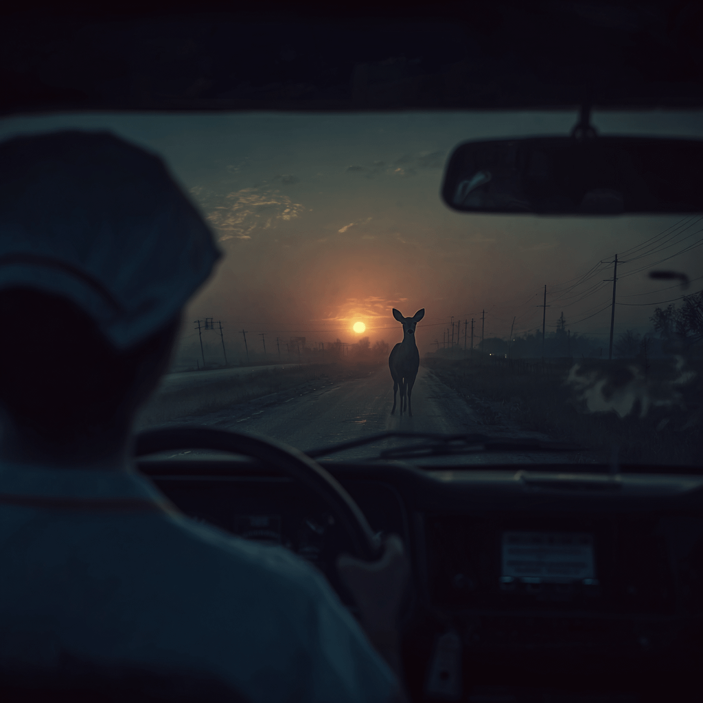 Clamp something. I'll be there unless I hit a deer.