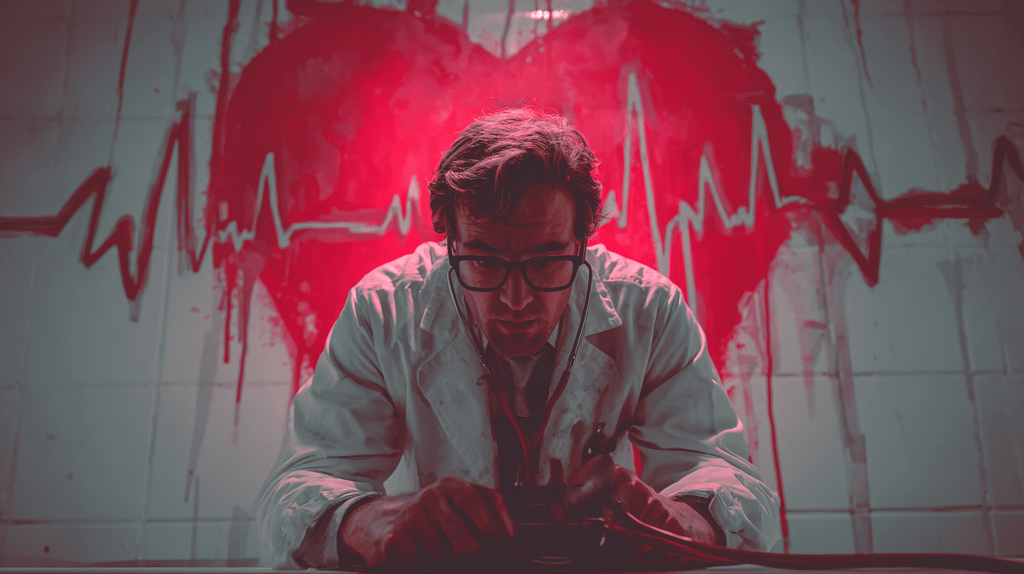 doctor playing with a defibrillator battery