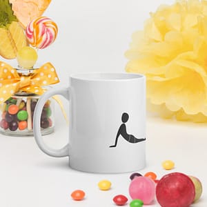 White glossy mug