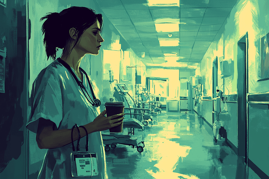 A woman in scrubs, hospital background, wondering who invented this list of funny medical conditions